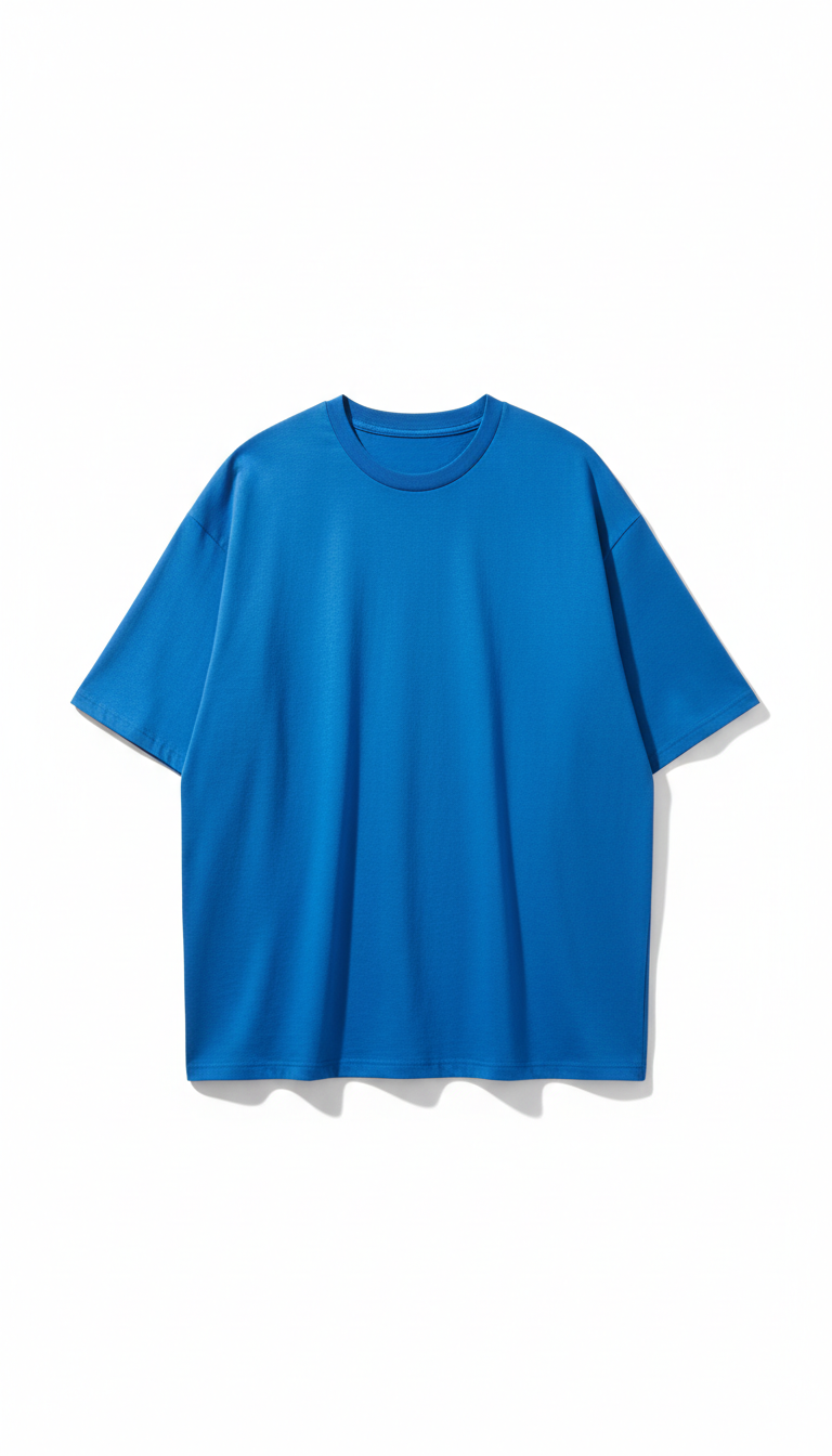 Signal Blue heavyweight oversized tee